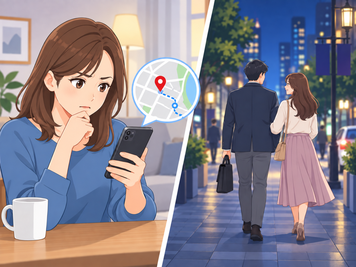 浮気調査・行動確認のイメージ